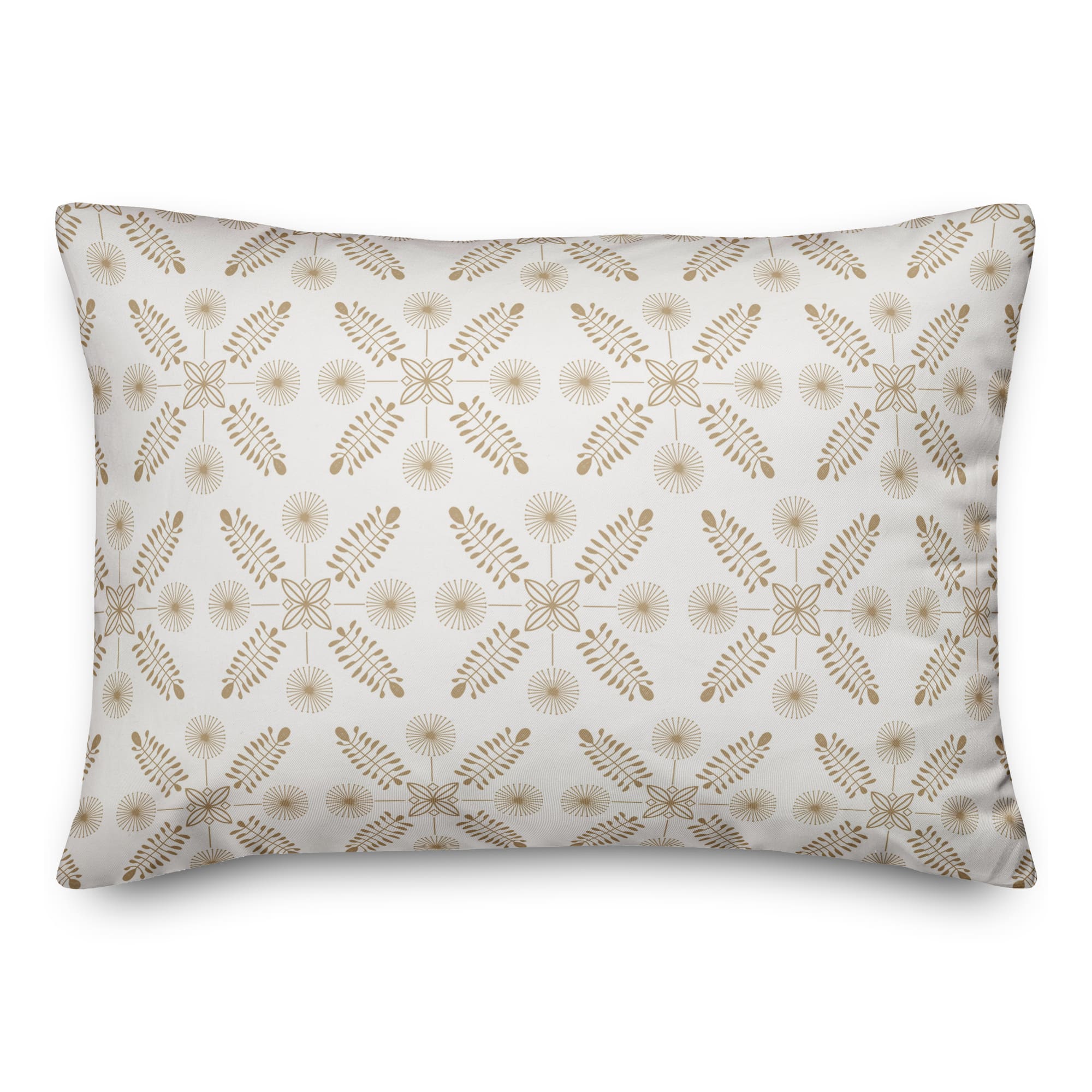 Home is Where the Good Things Are Gold Indoor/Outdoor Lumbar Pillow